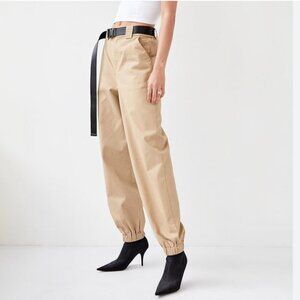 TNA Aritzia Belted Beige Khaki Cargo Pants {S}